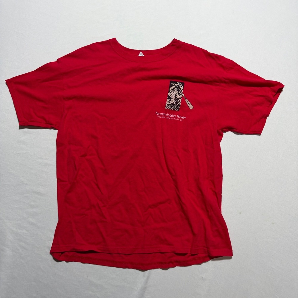 Vintage 1997 Nantahala River Whitewater Rafting T-Shirt Mens XL Red Anvil